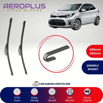 Aeroplus Kia Picanto 2017-2024 Muz Silecek Takımı