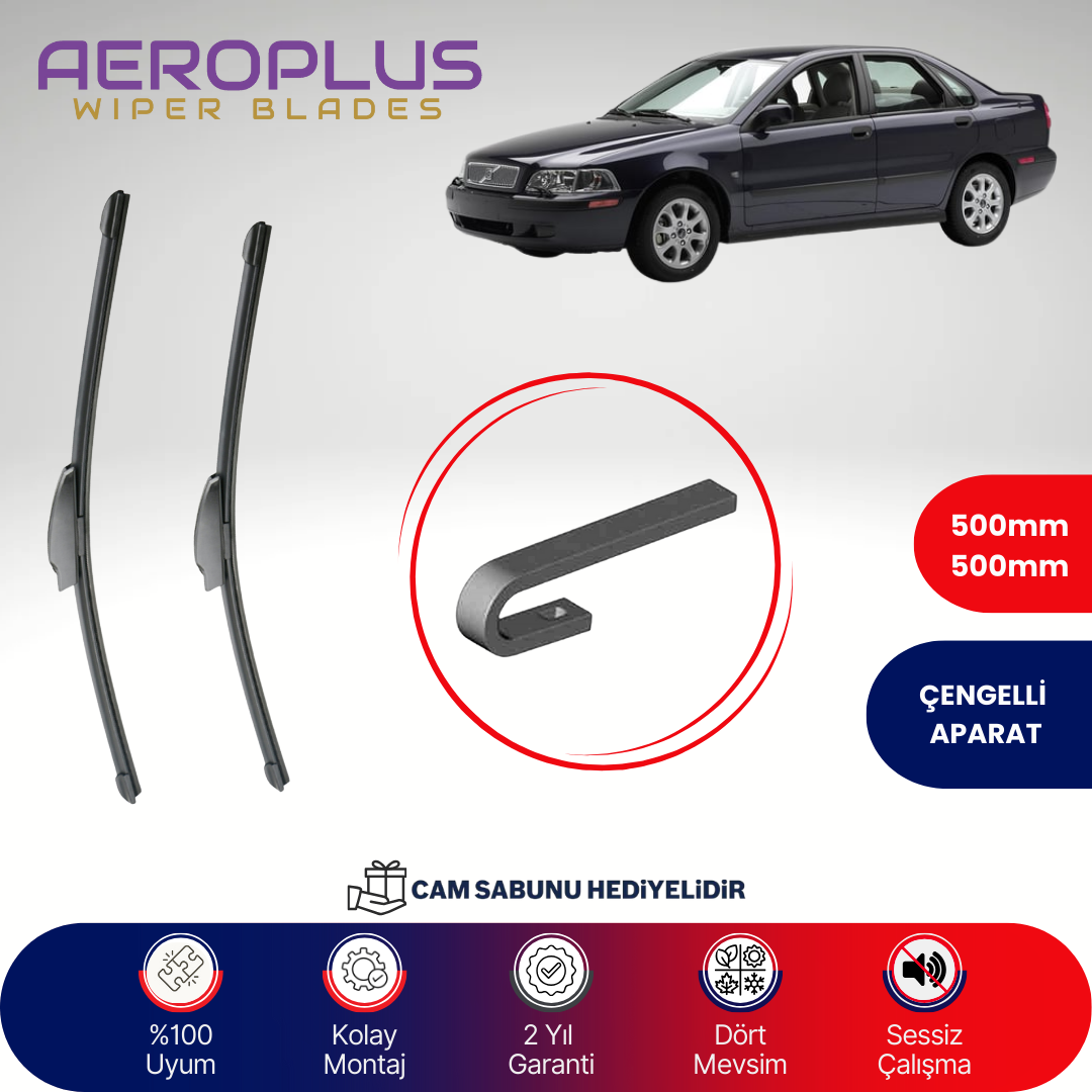 Aeroplus Volvo S40 1995-2004 Muz Silecek Takımı