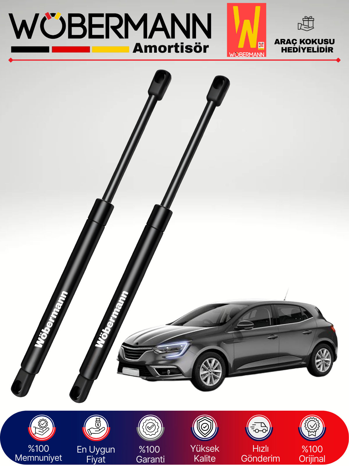 Wöbermann Renault Megane IV HB Bagaj Amortisörü Takım Sağ-Sol 2015-2020