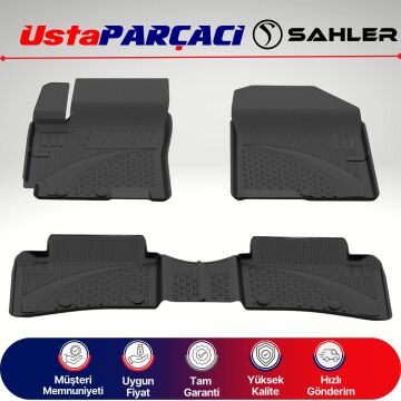 Sahler Kia Stonic 2017+ Uyumlu Araca Özel 4.5D Havuzlu Oto Paspas (5 Parça) Siyah