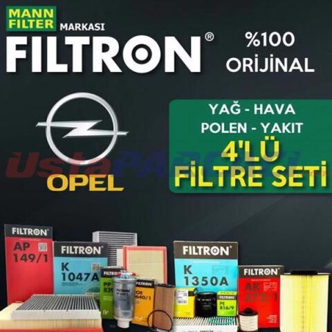 Filtron Opel Astra H 1.3 Cdti Filtre Bakım Seti 2005-2013 4NP