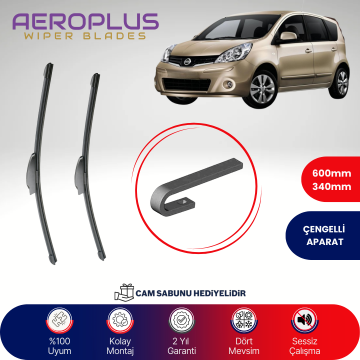 Aeroplus Nissan Note E11 2005-2014 Muz Silecek Takımı