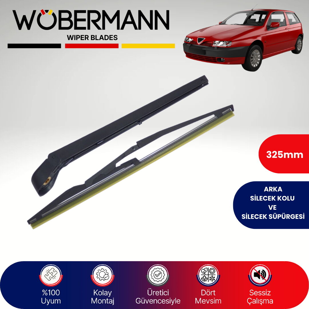 Wöbermann Alfa Romeo 145 1994-2000 Arka Silecek Kolu ve Süpürgesi Komple