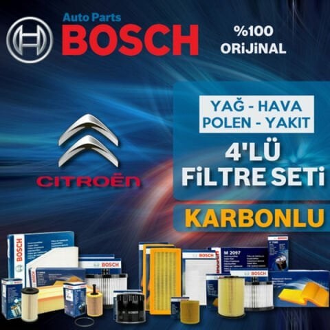 Bosch Citroen C3 1.6 BlueHdi Filtre Bakım Seti 2016-2023 4KP