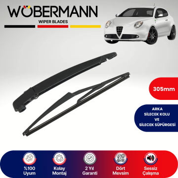 Wöbermann Alfa Romeo Mito 2008-2018 Arka Silecek Kolu ve Süpürgesi Komple