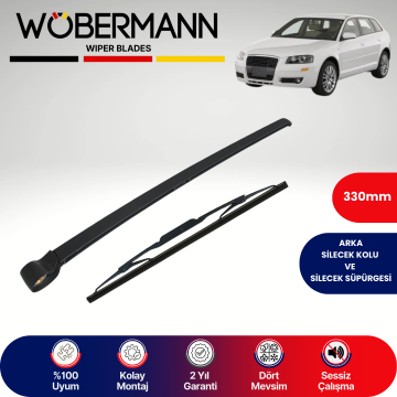 Wöbermann Audi A3 8P 2003-2012 Arka Silecek Kolu ve Süpürgesi Komple