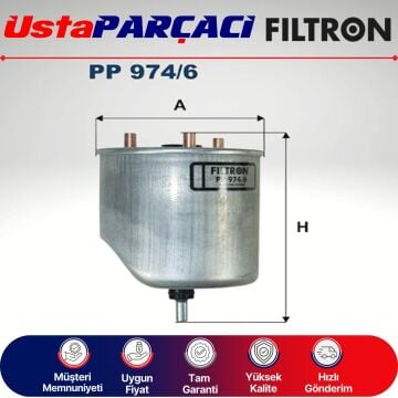 Filtron Citroen C4 Picasso 1.6 Hdi Euro5 Dizel Yakıt Filtresi 2011-2012 PP974/6 9672320980
