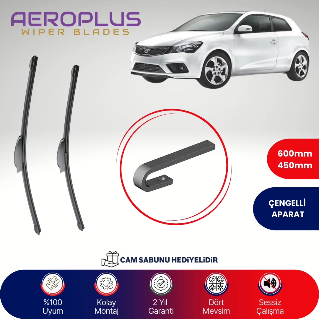 Aeroplus Kia Pro Ceed 2009-2012 Muz Silecek Takımı