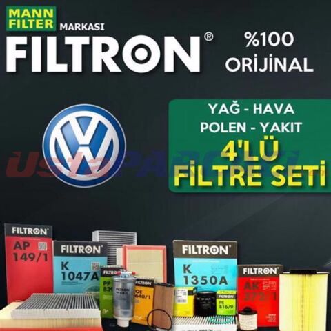 Filtron VW Caddy 1.6 Tdi Filtre Bakım Seti 2010-2015 4NP CAY