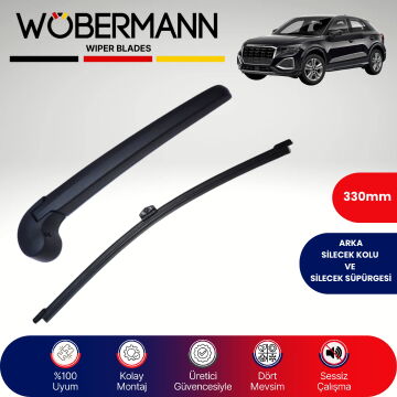 Wöbermann Audi Q2 (Yandan Fıskiyeli) 2016-2024 Arka Silecek Kolu ve Süpürgesi Komple