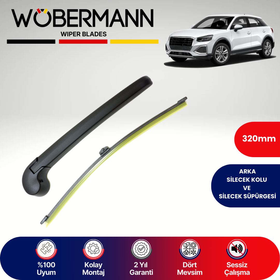 Wöbermann Audi Q2 2016-2026 Arka Silecek Kolu ve Süpürgesi Komple