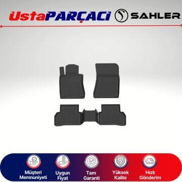 Sahler Mercedes E Serisi 2002-2009 Uyumlu Araca Özel 4.5D Havuzlu Oto Paspas (4 Parça) Siyah