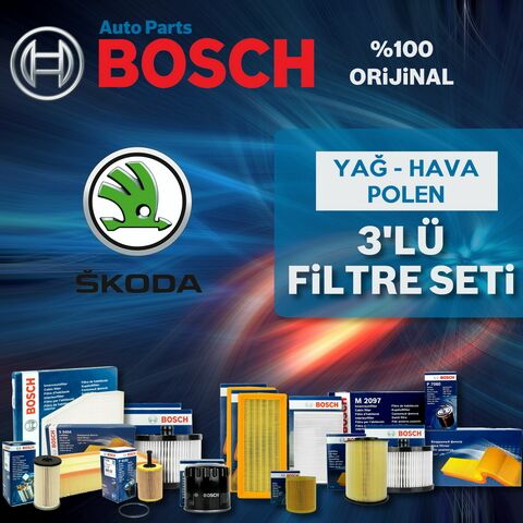 Bosch Skoda SuperB 1.4 Tsi Filtre Bakım Seti 2009-2015 3NP CAX