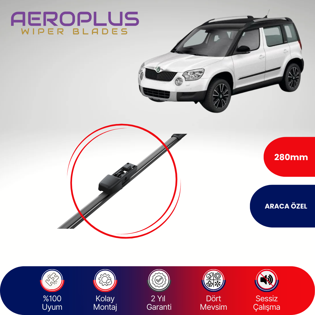 Aeroplus Skoda Yeti 2009-2017 Arka Silecek