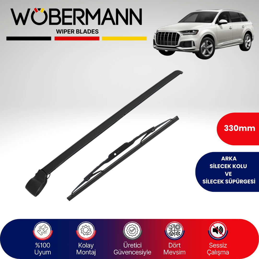 Wöbermann Audi Q7 2006-2009 Arka Silecek Kolu ve Süpürgesi Komple