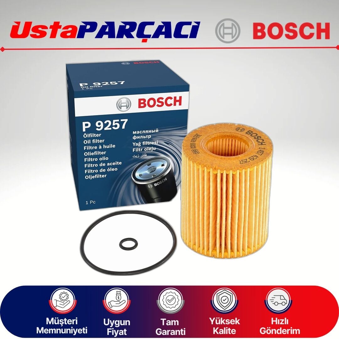 Bosch Ford Mondeo 2.0 Benzinli Yağ Filtresi 2001-2007 1457429257 P9257 1113468