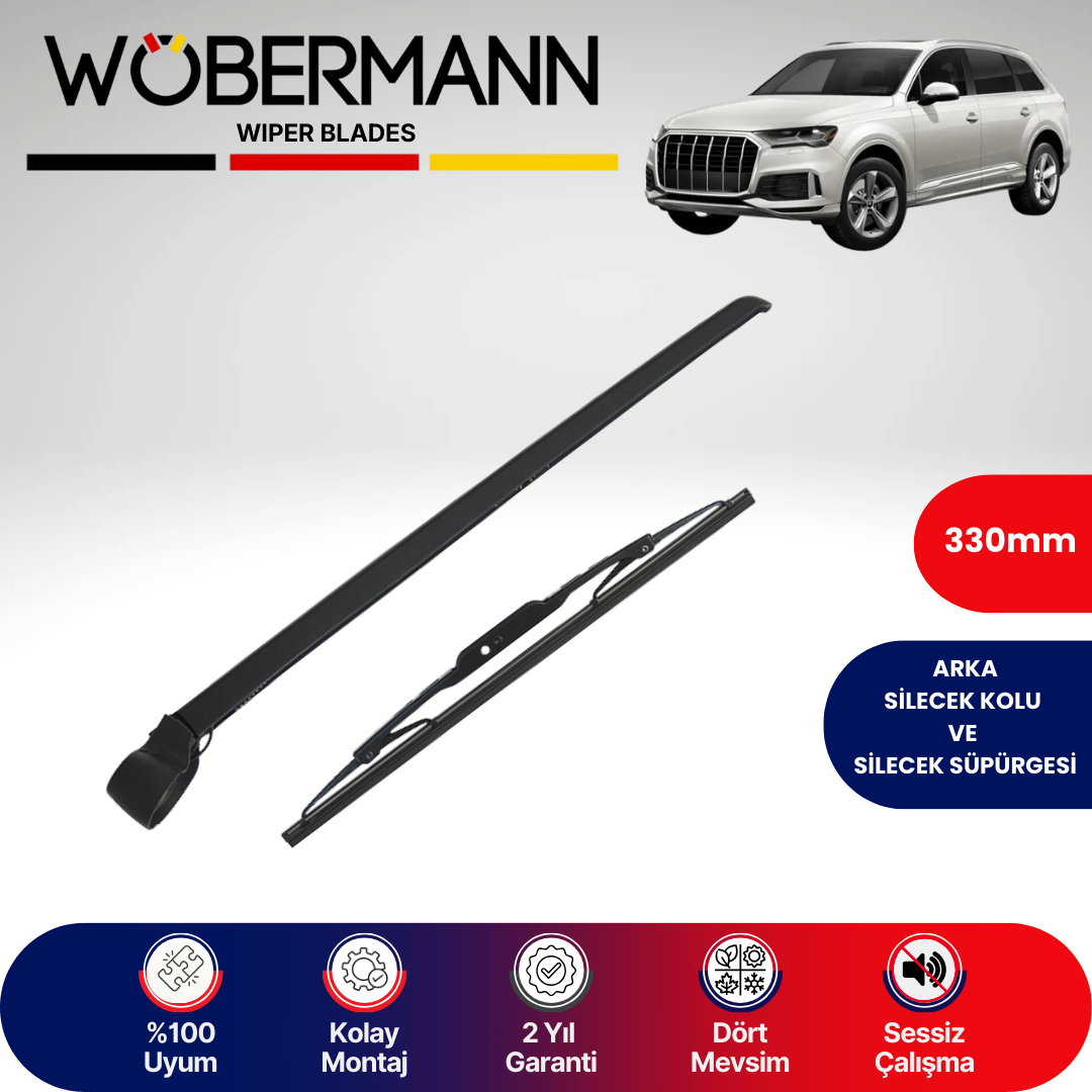 Wöbermann Audi Q7 2009-2015 Arka Silecek Kolu ve Süpürgesi Komple