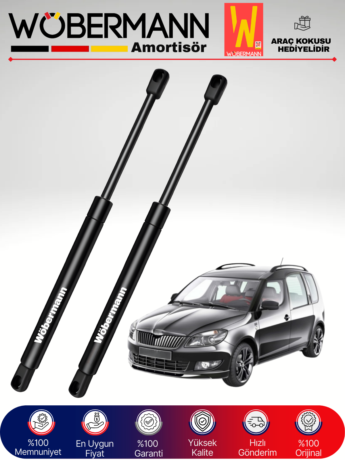 Wöbermann Skoda Roomster Bagaj Amortisörü Takım Sağ-Sol 2006-2015