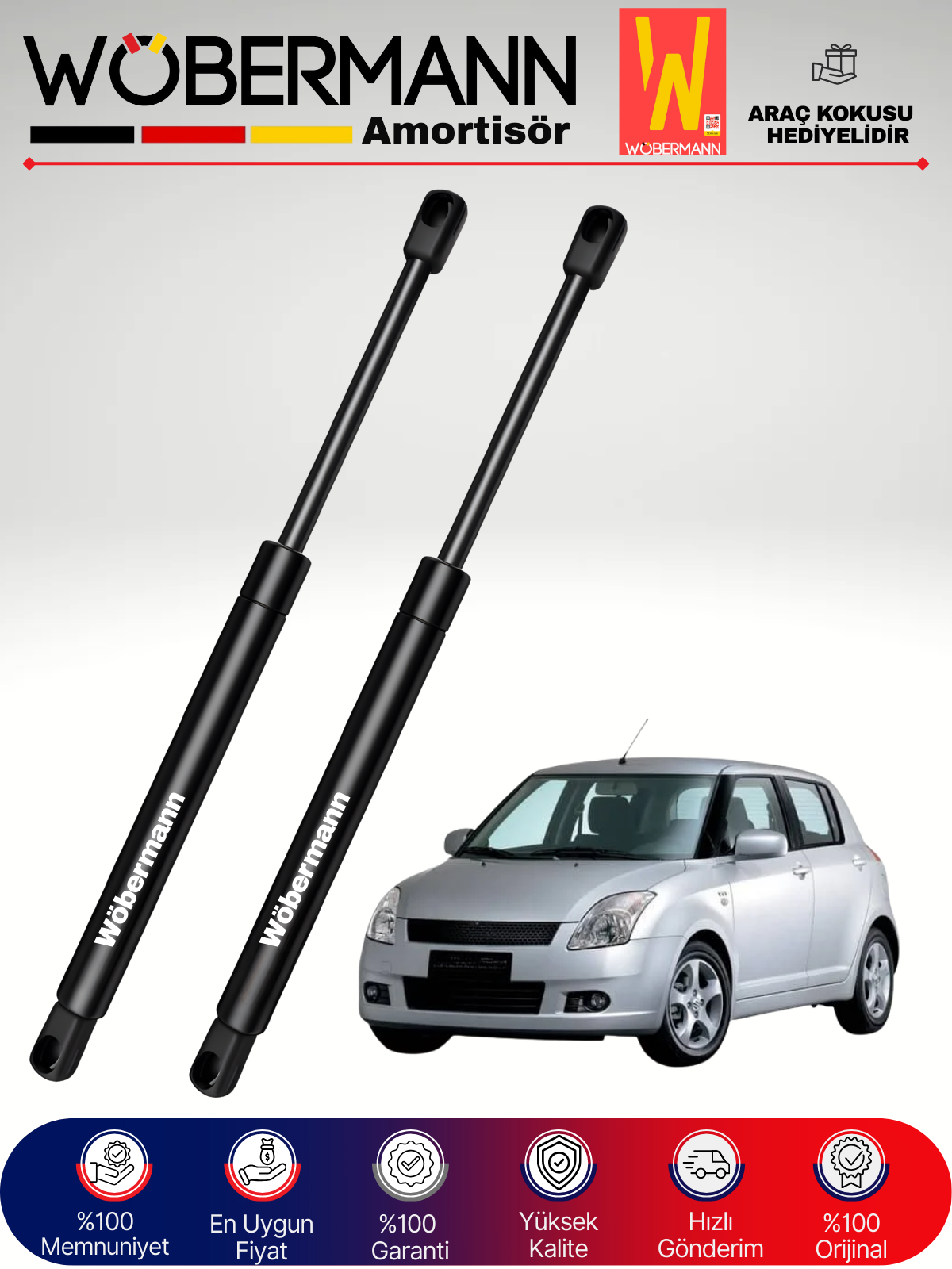 Wöbermann Suzuki Swift III Bagaj Amortisörü Takım Sağ-Sol 2005-2010