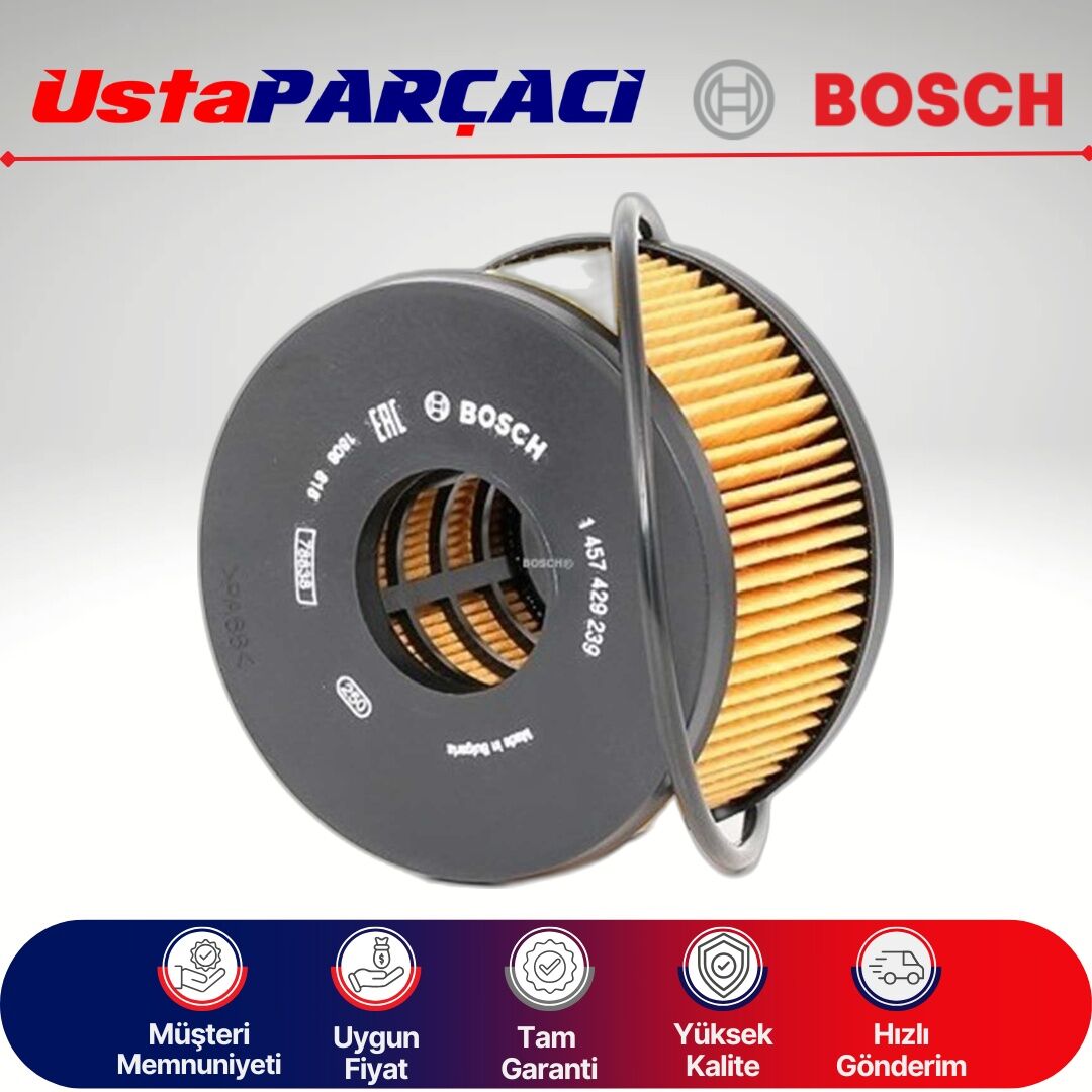 Bosch Ford Mondeo 2.0 Tdci Yağ Filtresi 2001-2007 1457429239 P9239 XS7Q6744AA