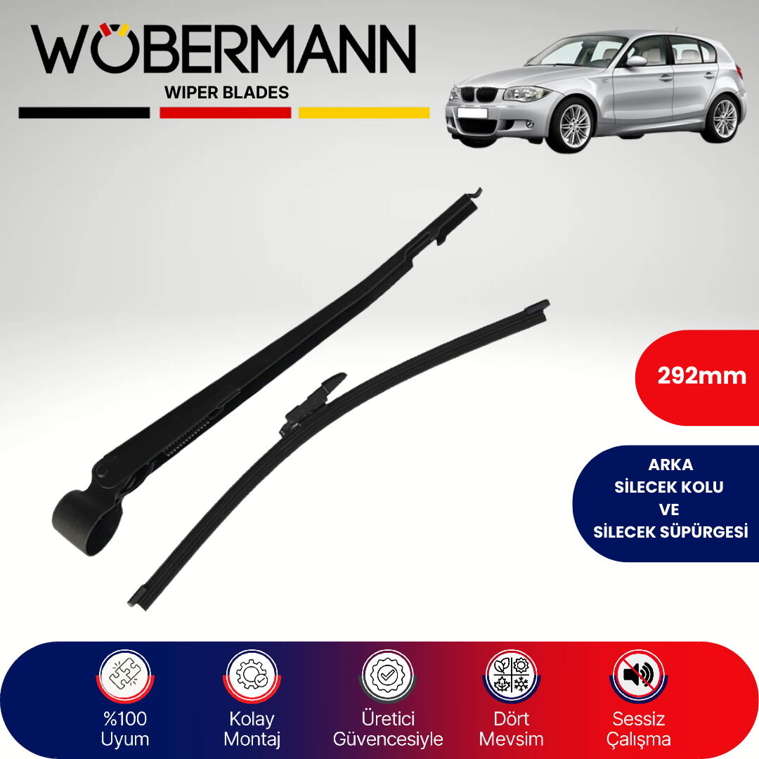 Wöbermann Bmw 1 Serisi E87 2004-2013 Arka Silecek Kolu ve Süpürgesi Komple