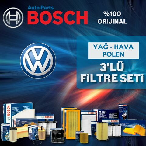 Bosch VW Passat 1.6 Benzin Filtre Bakım Seti 2005-2010 3NP BSE-BSF