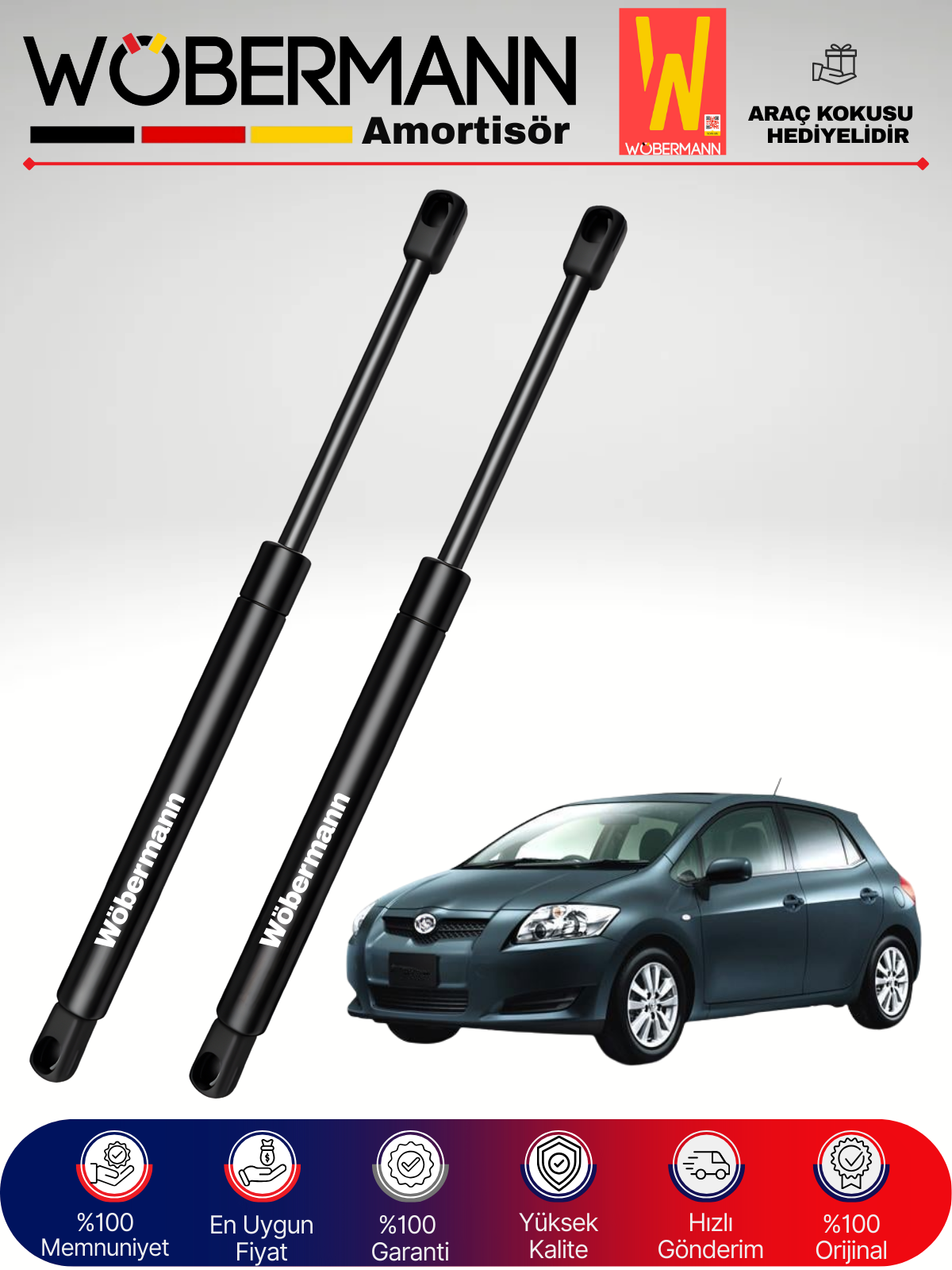 Wöbermann Toyota Auris HB Bagaj Amortisörü Takım Sağ-Sol 2006-2011