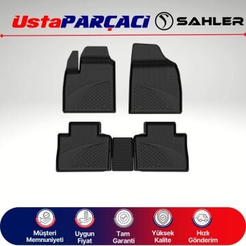Sahler Mg Hs 2018-2023 Uyumlu Araca Özel 4.5D Havuzlu Oto Paspas (5 Parça) Siyah