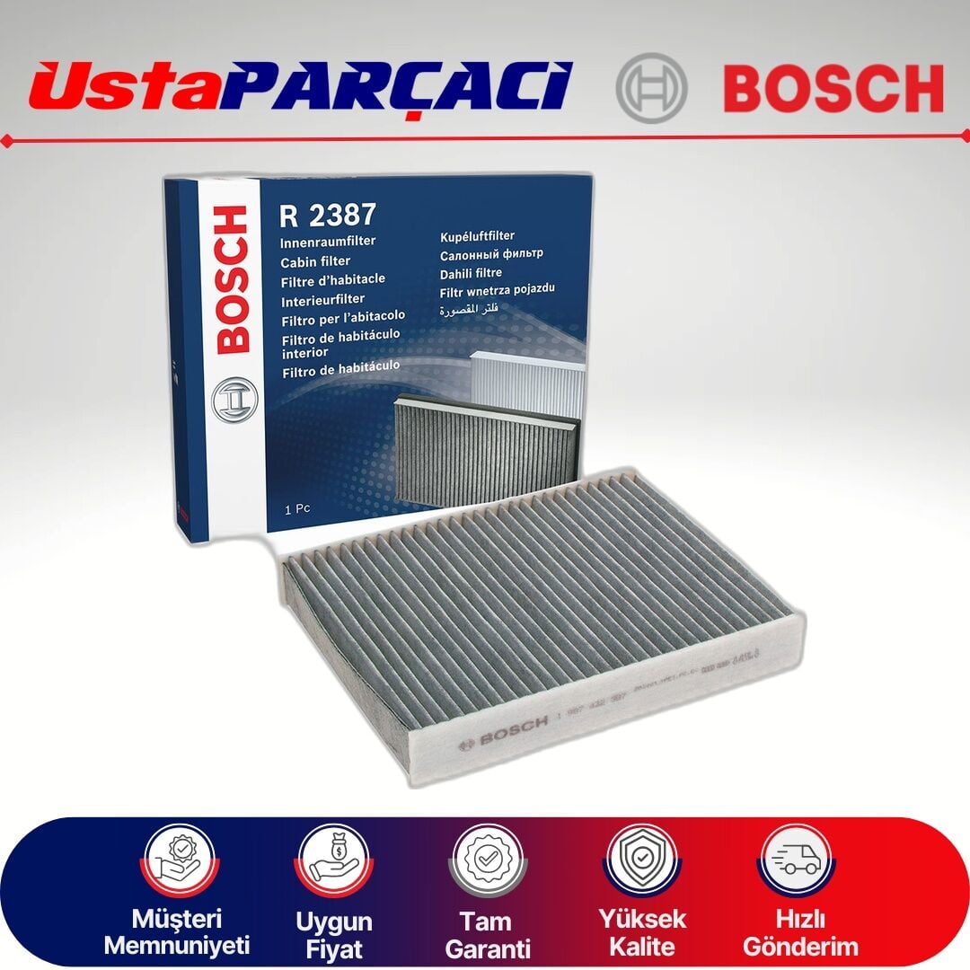 Bosch Ford Fiesta Karbonlu Polen Filtresi 2002-2008 1987432387