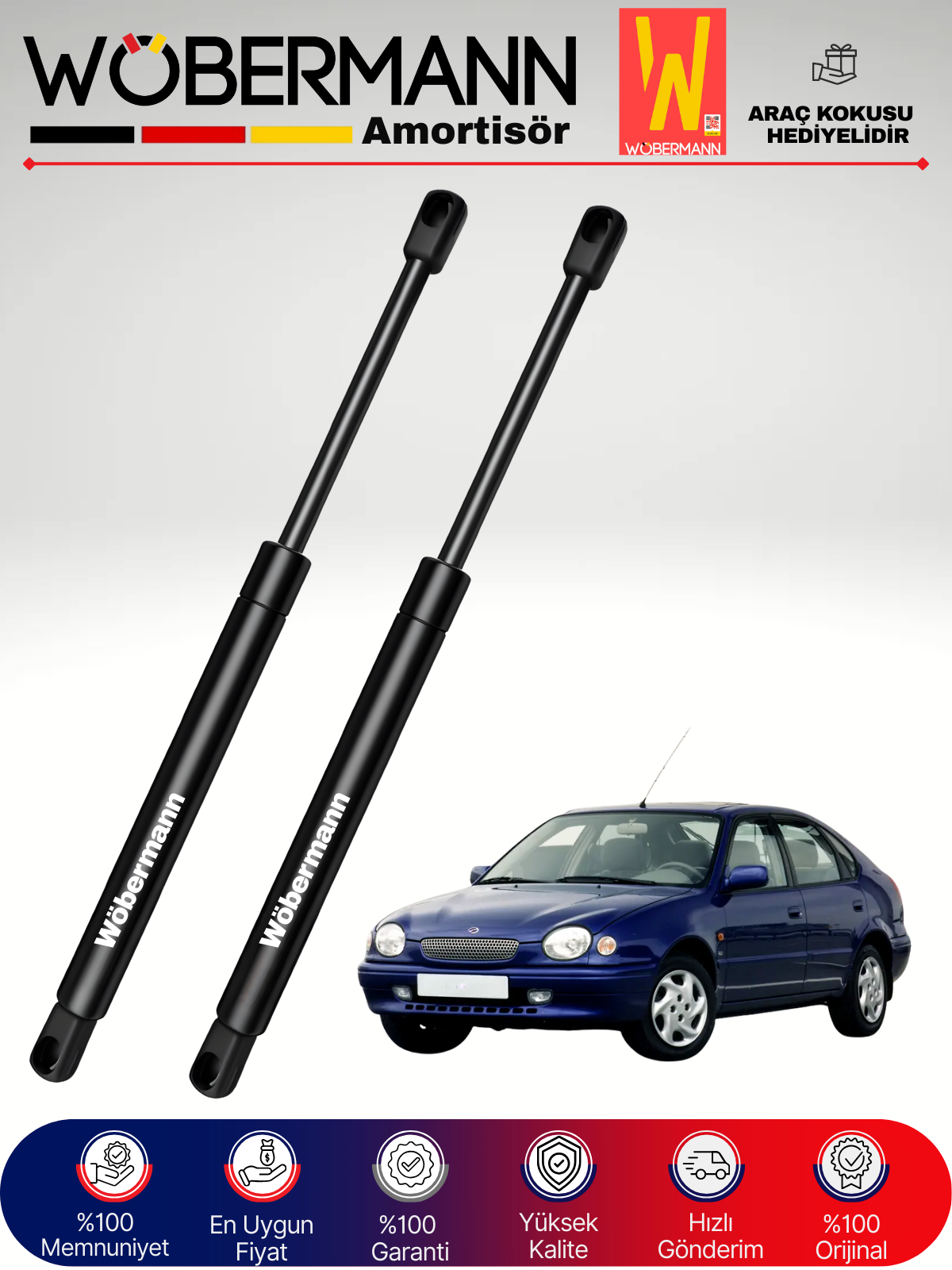 Wöbermann Toyota Corolla HB Bagaj Amortisörü Takım Sağ-Sol 1997-2002