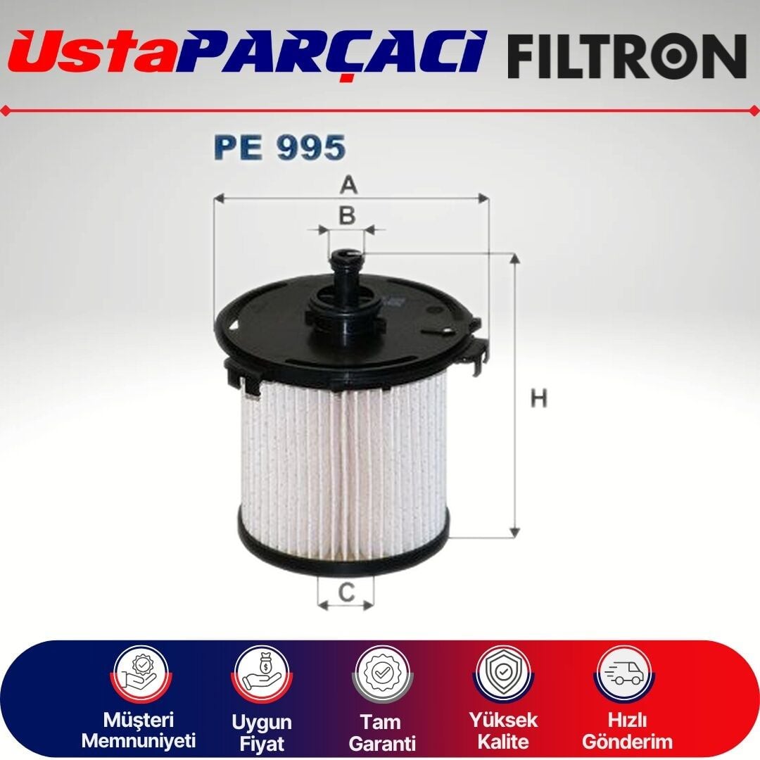 Filtron Ford Custom V362 2.2 Tdci Dizel Yakıt Filtresi 2012-2018 PE995 CC119176BA