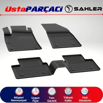 Sahler Mitsubishi Colt 2023+ Uyumlu Araca Özel 4.5D Havuzlu Oto Paspas (5 Parça) Siyah
