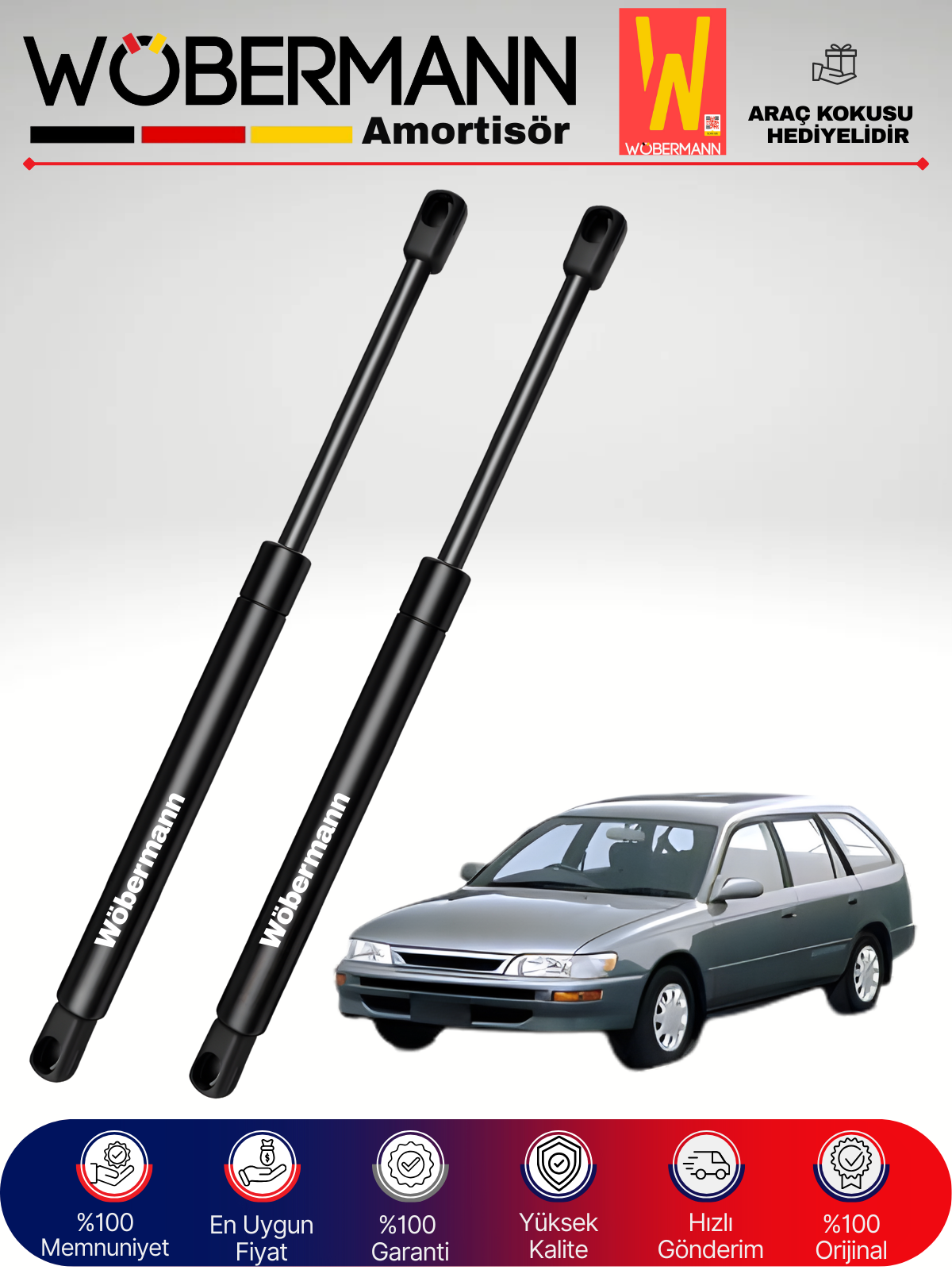 Wöbermann Toyota Corolla SW Bagaj Amortisörü Takım Sağ-Sol 1992-1997
