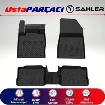 Sahler Nissan Micra 2018+ Uyumlu Araca Özel 4.5D Havuzlu Oto Paspas (5 Parça) Siyah