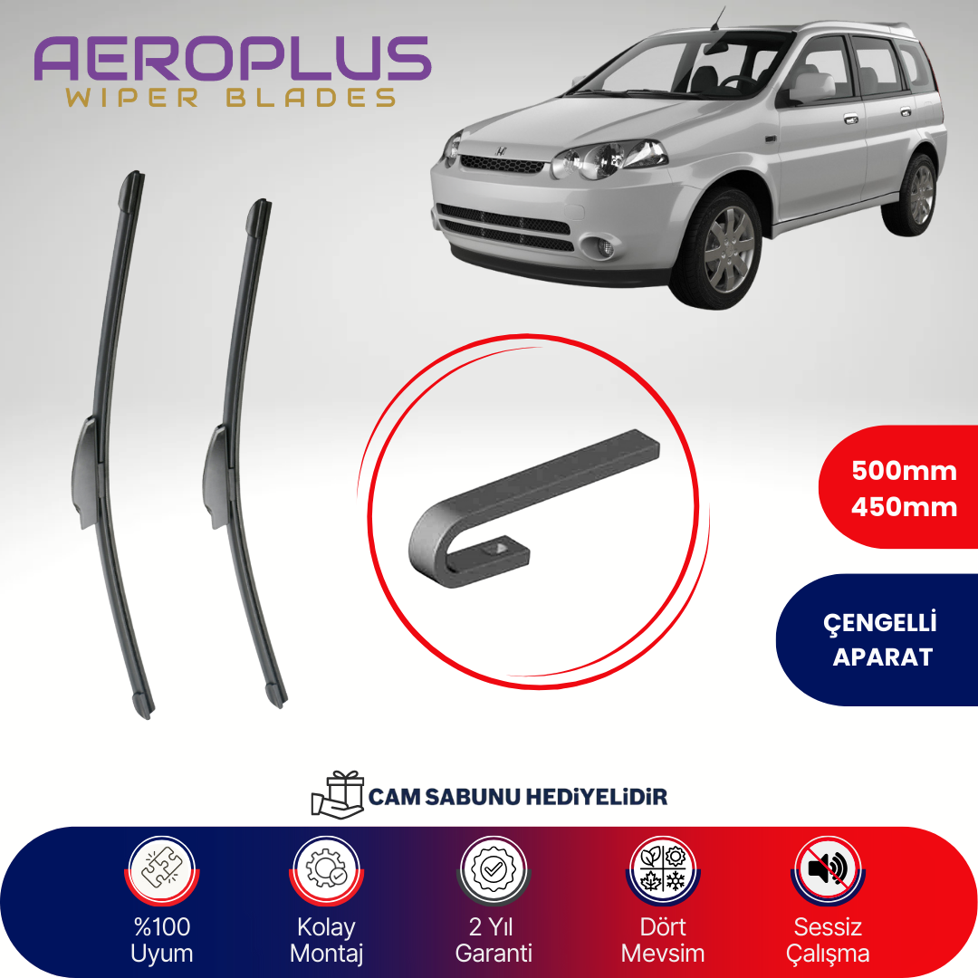 Aeroplus Honda HR-V 1998-2006 Muz Silecek Takımı