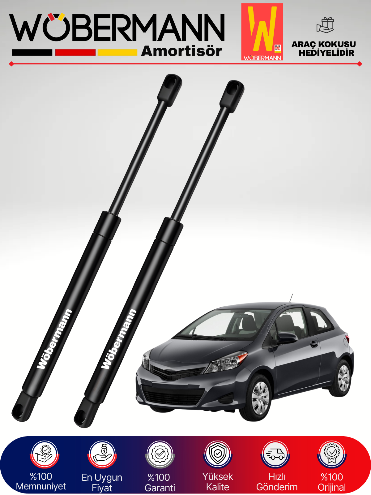 Wöbermann Toyota Yaris Bagaj Amortisörü Takım Sağ-Sol 2011-2018