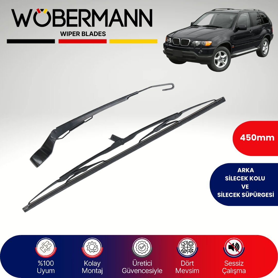Wöbermann Bmw X5 E53 1999-2006 Arka Silecek Kolu ve Süpürgesi Komple