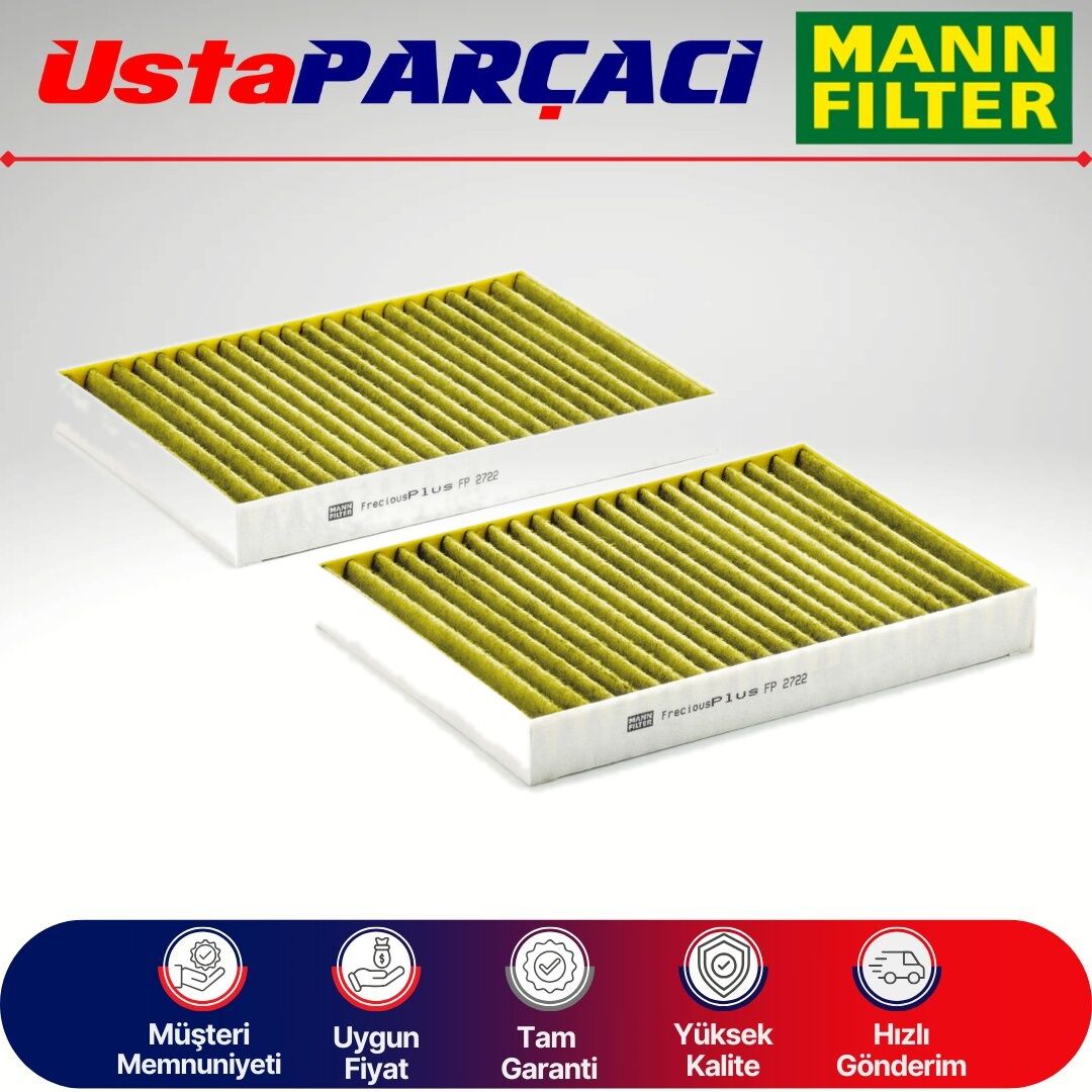 Mann-Filter Mercedes S Serisi W221 Anti-Alerjen Karbonlu Polen Filtresi 2006-2012 FP2722-2 2218300018