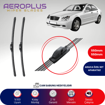 Aeroplus Mercedes C Serisi W203 2003-2007 Muz Silecek Takımı
