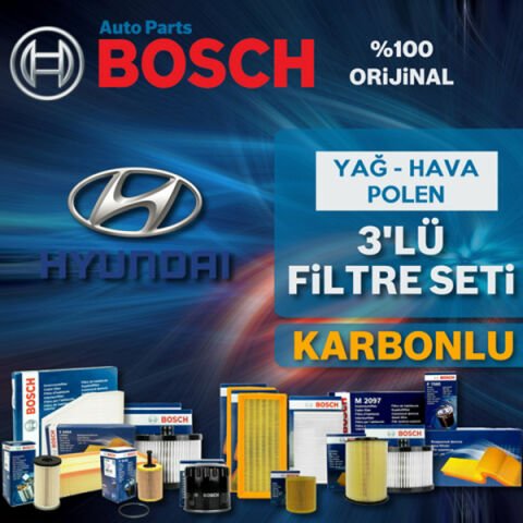 Bosch Hyundai ix35 1.6 Benzin Filtre Bakım Seti 2010-2015 3KP