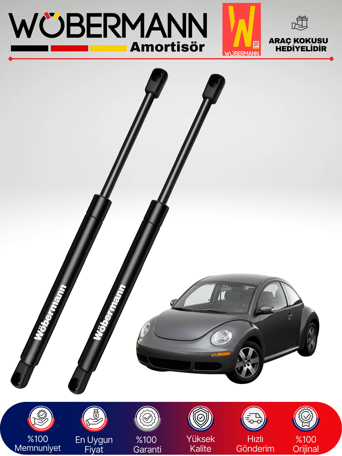 Wöbermann VW New Beetle Bagaj Amortisörü Takım Sağ-Sol 2003-2010