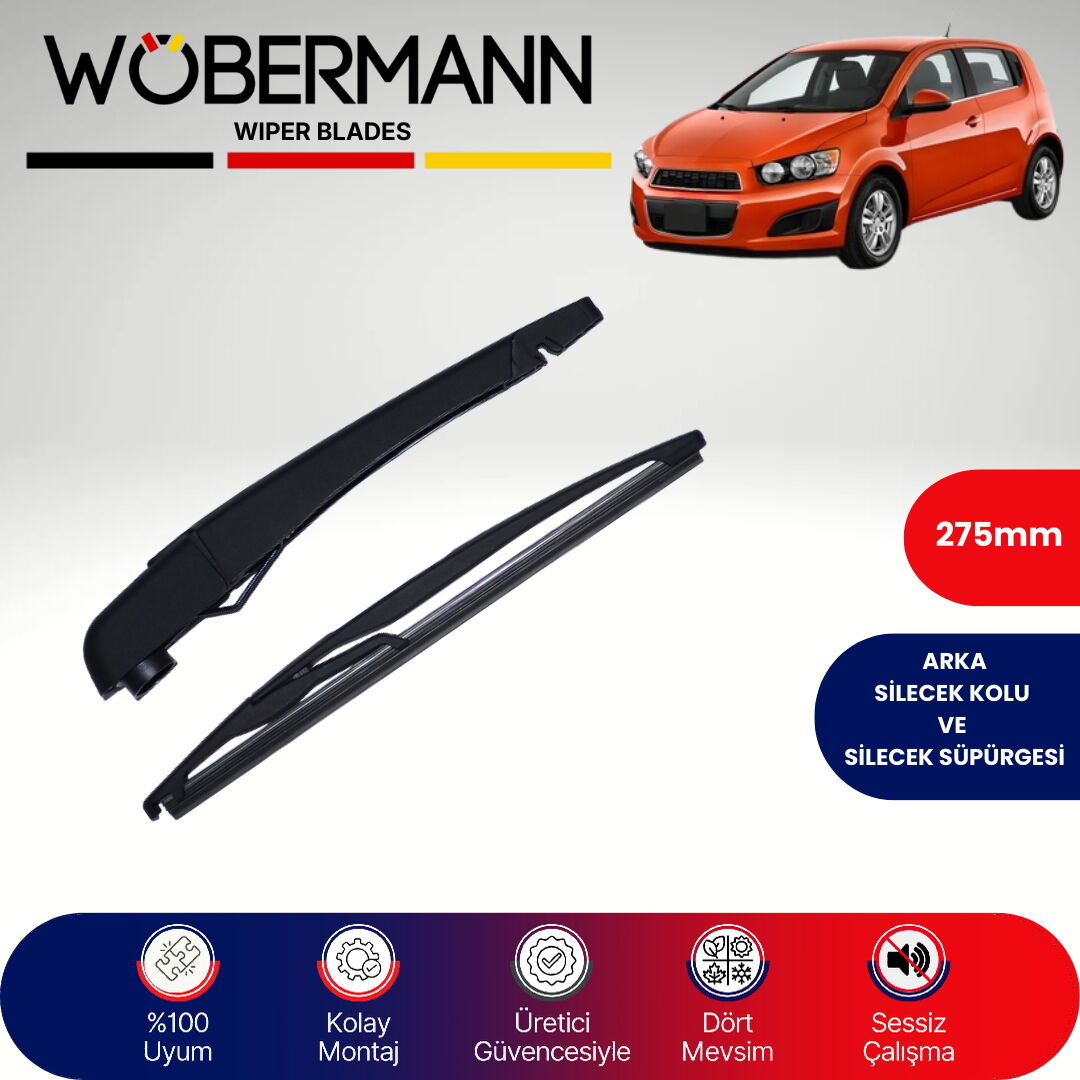 Wöbermann Chevrolet Aveo 2011-2017 Arka Silecek Kolu ve Süpürgesi Komple