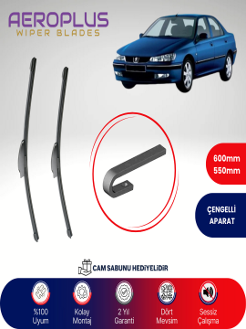 Aeroplus Peugeot 406 1995-2004 Muz Silecek Takımı