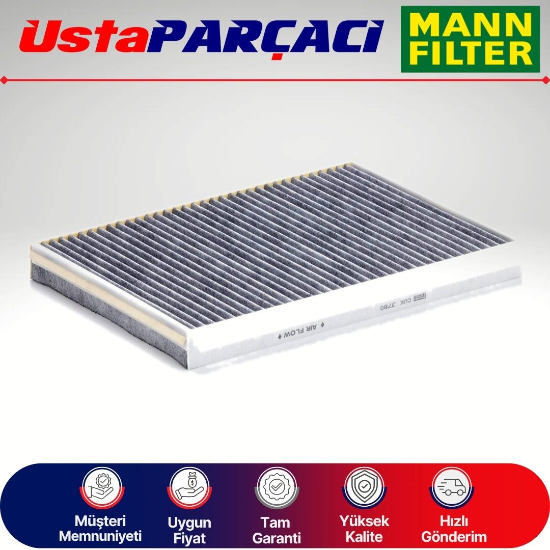 Mann-Filter Mercedes Vaneo W414 Karbonlu Polen Filtresi 2002-2005 CUK3780 1688300118