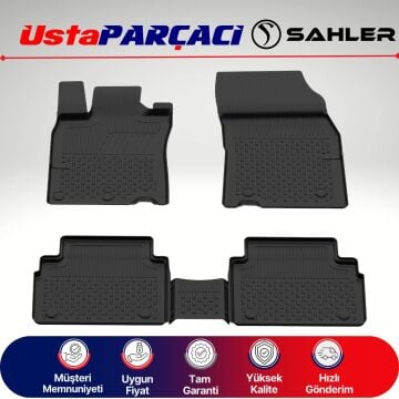 Sahler Nissan Xtrail 2014-2019 Uyumlu Araca Özel 4.5D Havuzlu Oto Paspas (5 Parça) Siyah