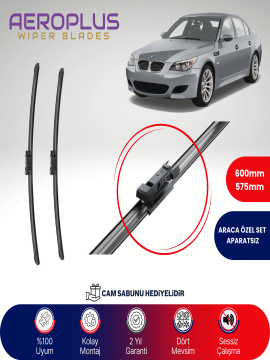 Aeroplus BMW 5 Serisi E60 2004-2009 Muz Silecek Takımı