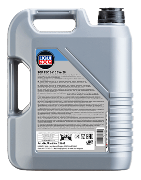 Liqui Moly Top Tec 6610 0W-20 Motor Yağı 5 Litre 21662 Ford Jaguar MB Opel GM Dexos D