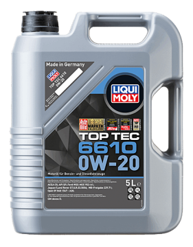Liqui Moly Top Tec 6610 0W-20 Motor Yağı 5 Litre 21662 Ford Jaguar MB Opel GM Dexos D