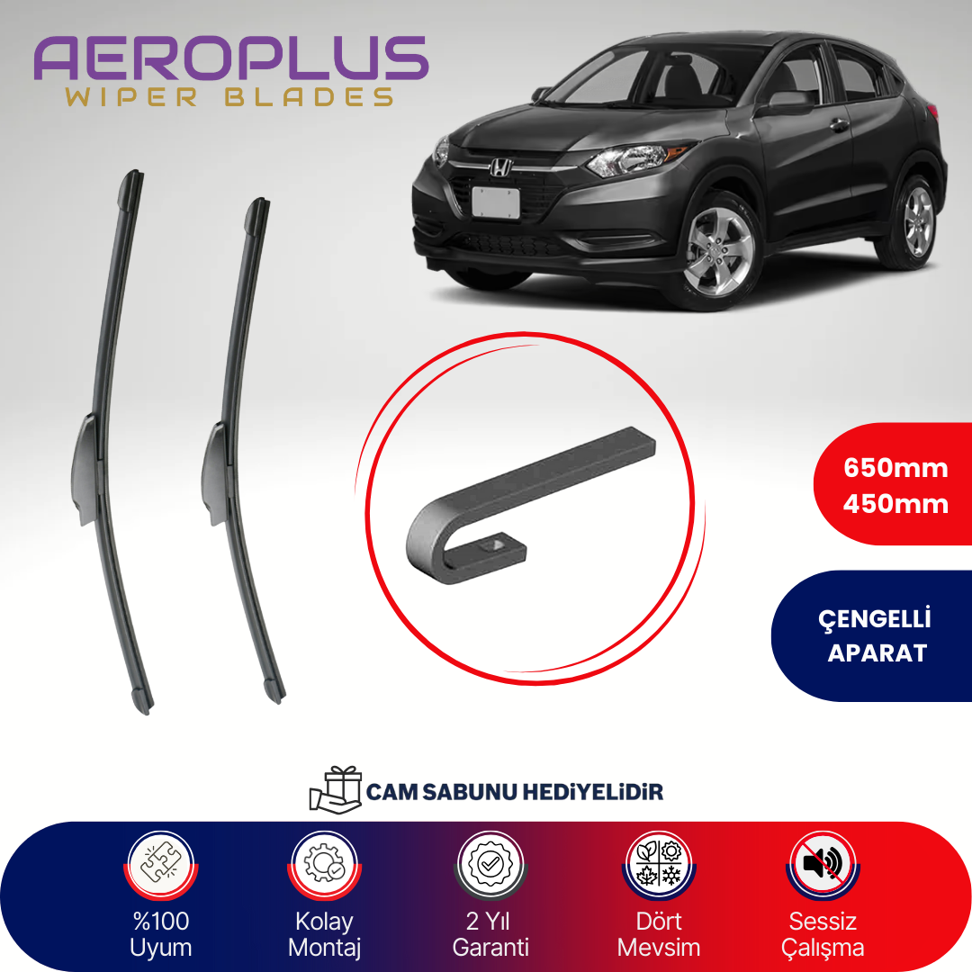 Aeroplus Honda HR-V 2015-2020 Muz Silecek Takımı