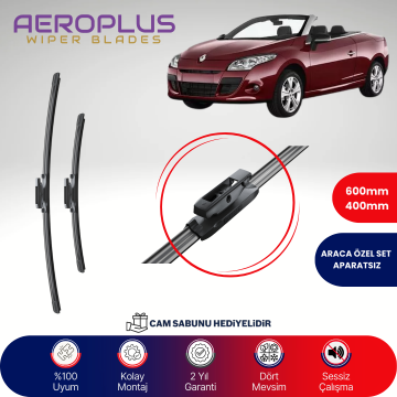 Aeroplus Renault Megane 3 CC 2010-2016 Muz Silecek Takımı